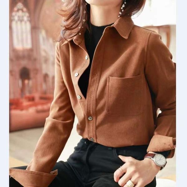 womens clothing autumn and winter blouses korean version of corduroy loose outer long sleeved versatile shirt, White
womens clothing autumn and winter blouses korean version of corduroy loose outer long sleeved versatile shirt, White