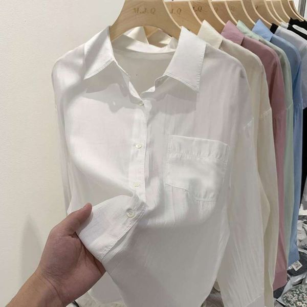 item korean design lazy wind long sleeved shirt womens clothing autumn and summer niche all purpose sunblock, White
item korean design lazy wind long sleeved shirt womens clothing autumn and summer niche all purpose sunblock, White