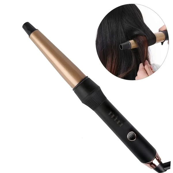 curling iron curling wand 25mm-13mm(1inch-1/2inch)tapered curling tongs 160°c-220°c temperature setting tourmaline ceramic barrels curling i, Black
curling iron curling wand 25mm-13mm(1inch-1/2inch)tapered curling tongs 160°c-220°c temperature setting tourmaline ceramic barrels curling i, Black
