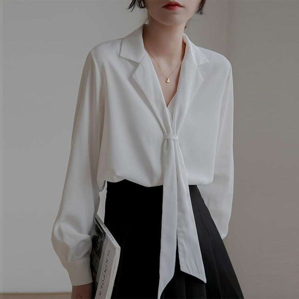 design sense niche long sleeved white shirt womens spring style gentle temperament ribbon chiffon top
design sense niche long sleeved white shirt womens spring style gentle temperament ribbon chiffon top