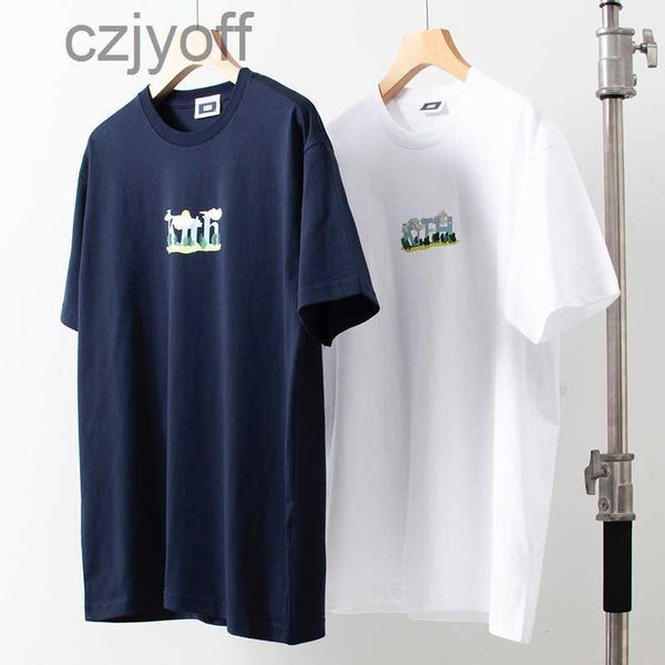 kith short sleeve forest blue sky white cloud casual shirt printed loose men's and women's vintage round neck t-shirt, White;black
kith short sleeve forest blue sky white cloud casual shirt printed loose men's and women's vintage round neck t-shirt, White;black