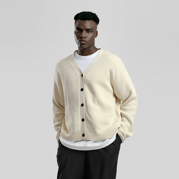men's sweaters factory stock supply simple casual cotton knitted sweater long sleeve cardigan 230812, White;black
men's sweaters factory stock supply simple casual cotton knitted sweater long sleeve cardigan 230812, White;black