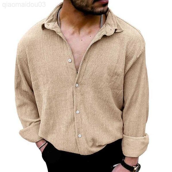 men's casual shirts new fashion mens seersucker shirt long sleeve lapel solid casual loose 2023 summer trend luxury shirts streetwear f, White;black
men's casual shirts new fashion mens seersucker shirt long sleeve lapel solid casual loose 2023 summer trend luxury shirts streetwear f, White;black