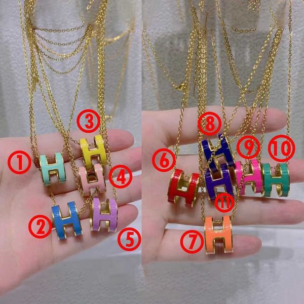 fashion designer h titanium steel small fragrant wind home white dropping oil 3d letter necklace versatile stainless candy color collar chai, Silver
fashion designer h titanium steel small fragrant wind home white dropping oil 3d letter necklace versatile stainless candy color collar chai, Silver
