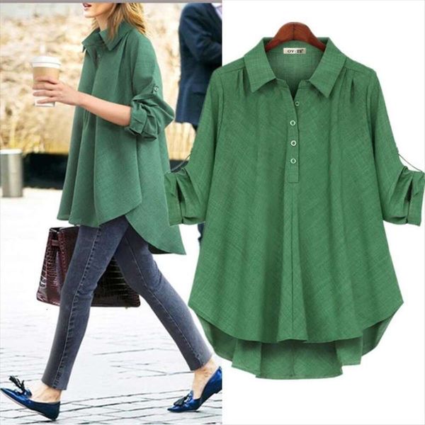 spring and autumn womens clothing fashionable shirt large size loose slimming medium long, White
spring and autumn womens clothing fashionable shirt large size loose slimming medium long, White