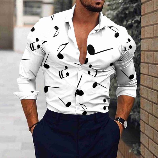 men's casual shirts men music note print white shirt social dress streetwear fashion casual 3d digital print lightweight breathable lon, White;black
men's casual shirts men music note print white shirt social dress streetwear fashion casual 3d digital print lightweight breathable lon, White;black