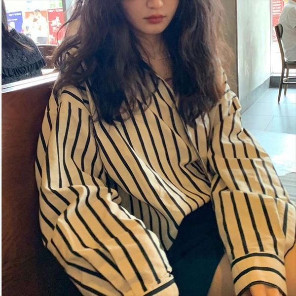 french long sleeved striped shirt for women with a sense of early autumn temperament, White
french long sleeved striped shirt for women with a sense of early autumn temperament, White