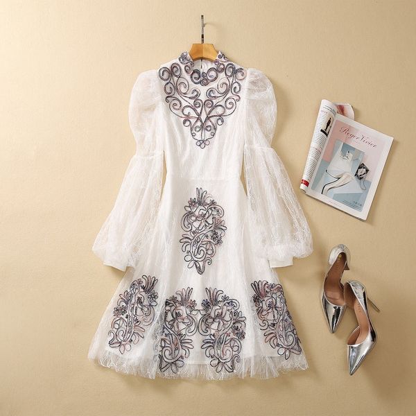 european and american women's clothing 2023 autumn new stand collar long sleeve lantern sleeve lace embroidery pleated dress xxl, Black;gray
european and american women's clothing 2023 autumn new stand collar long sleeve lantern sleeve lace embroidery pleated dress xxl, Black;gray