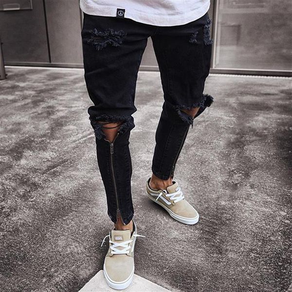 men's jeans slim-fit zipper ripped narrow-leg pants trendy trousers tight-fitting denim247g, Blue
men's jeans slim-fit zipper ripped narrow-leg pants trendy trousers tight-fitting denim247g, Blue