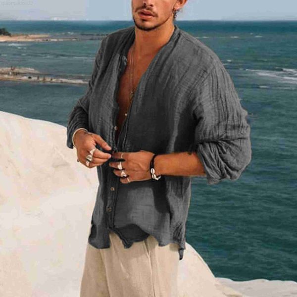 men's casual shirts vintage men loose solid linen shirts stand collar long sleeve spring summer casual cardigan shirt mens clothes str, White;black
men's casual shirts vintage men loose solid linen shirts stand collar long sleeve spring summer casual cardigan shirt mens clothes str, White;black