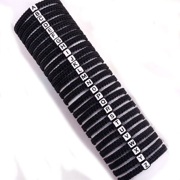 26 letter handmade black rope braided beaded charm bracelets party club yoga alphabet jewelry for men women lover, Golden;silver
26 letter handmade black rope braided beaded charm bracelets party club yoga alphabet jewelry for men women lover, Golden;silver