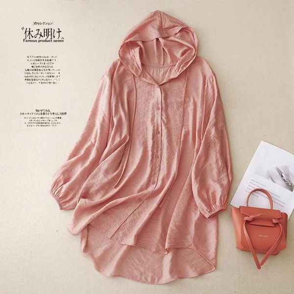 hooded long sleeved shirt sunscreen womens summer casual loose air conditioning beach suit cardigan, White
hooded long sleeved shirt sunscreen womens summer casual loose air conditioning beach suit cardigan, White
