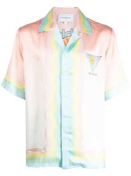 casablanca designer button up style shirt loose fitting men's and women's versatile fashion short sleeved shirts casablanc, White;black
casablanca designer button up style shirt loose fitting men's and women's versatile fashion short sleeved shirts casablanc, White;black