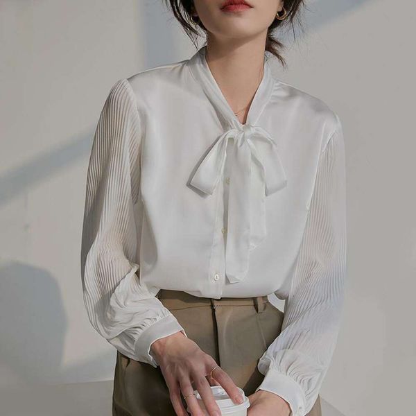 spring and autumn thin high womens blouses class french unique white long sleeved puff sleeve shirt versatile
spring and autumn thin high womens blouses class french unique white long sleeved puff sleeve shirt versatile