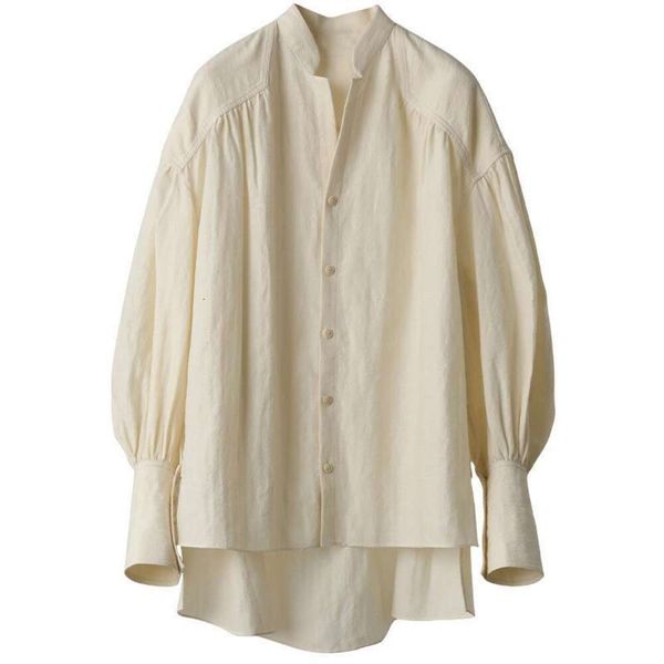 cows big blouses explosion the atmosphere is full of wool and hemp stitching pleated loose shirt female trend, White
cows big blouses explosion the atmosphere is full of wool and hemp stitching pleated loose shirt female trend, White