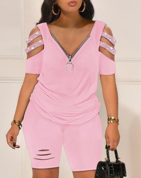 women's two piece pants casual set women outfit summer short sleeve daily suit cold shoulder high waist shorts 230812, White
women's two piece pants casual set women outfit summer short sleeve daily suit cold shoulder high waist shorts 230812, White