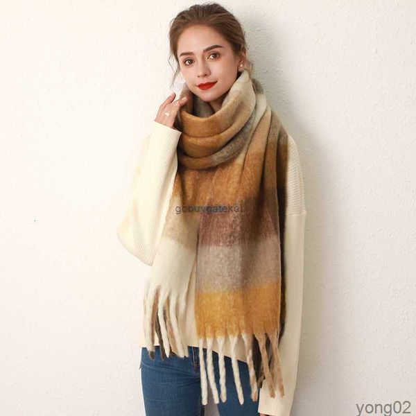 scarves korean version of dongmen ac plaid scarf soft waxy thickened autumn and winter new mohair imitation cashmere for women2lbz, Blue;gray
scarves korean version of dongmen ac plaid scarf soft waxy thickened autumn and winter new mohair imitation cashmere for women2lbz, Blue;gray