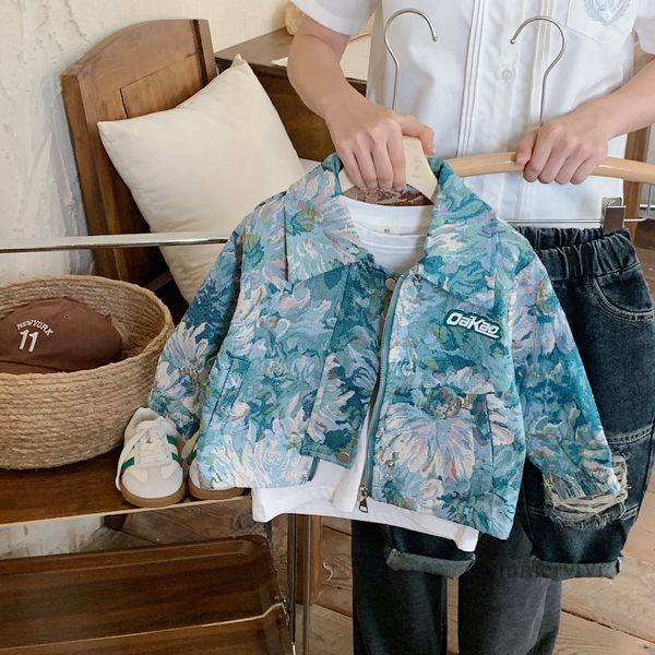 fashion kids flowers printed jacket boys letter lapel long sleeve zipper outwear 2023 autumn children casual z3507v, Blue;gray
fashion kids flowers printed jacket boys letter lapel long sleeve zipper outwear 2023 autumn children casual z3507v, Blue;gray