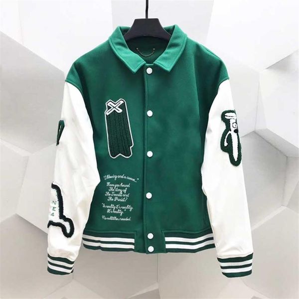 men embroidery jackets fashion oversized hip hop varsity baseball jacket leather sleeve hi street loose fit letterman coat 2523, Black;brown
men embroidery jackets fashion oversized hip hop varsity baseball jacket leather sleeve hi street loose fit letterman coat 2523, Black;brown