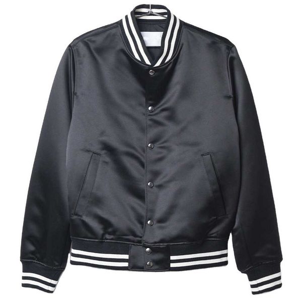 mens shinny polyester premium satin embroider patched bomber jacket letterman baseball jackets for men outerwear, Black;brown
mens shinny polyester premium satin embroider patched bomber jacket letterman baseball jackets for men outerwear, Black;brown