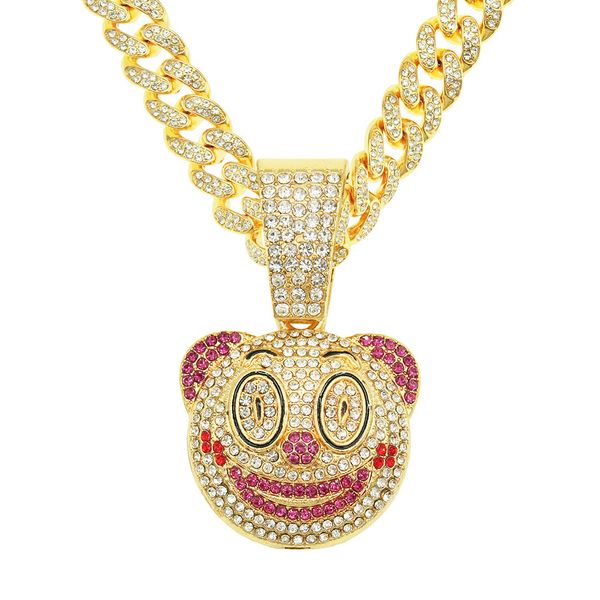 hip hop men rapper diamond pendant necklace shiny clown joker pendant micro-inset zircon jewelry night club accessory sweater collarbone cub, Silver
hip hop men rapper diamond pendant necklace shiny clown joker pendant micro-inset zircon jewelry night club accessory sweater collarbone cub, Silver
