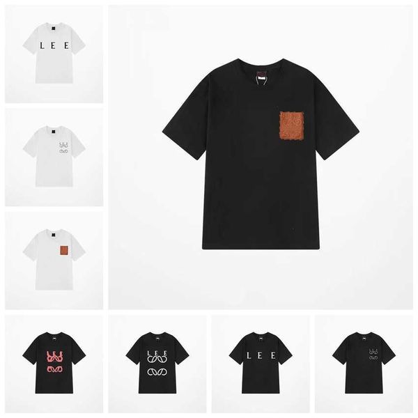 designer luxury loeweee classic t shirt chest letter printed mens and womens summer breathable high street cotton loose tee, White;black
designer luxury loeweee classic t shirt chest letter printed mens and womens summer breathable high street cotton loose tee, White;black