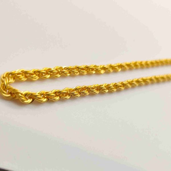 pure gold hip hop jewelry18/20inch 3.5mm yellow gold rope chain 18k gold men necklace, Silver
pure gold hip hop jewelry18/20inch 3.5mm yellow gold rope chain 18k gold men necklace, Silver