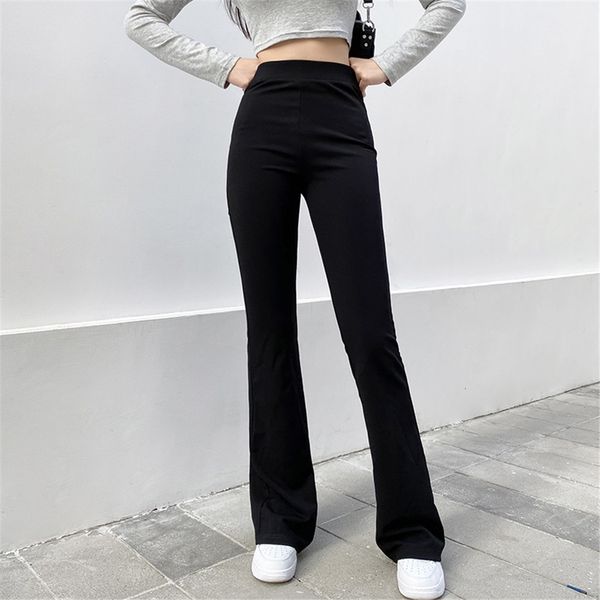 womens pants capris allmatch women fashion elastic waist black flared solid color high wide leg trousers casual hipster streetwear 230812, Black;white
womens pants capris allmatch women fashion elastic waist black flared solid color high wide leg trousers casual hipster streetwear 230812, Black;white
