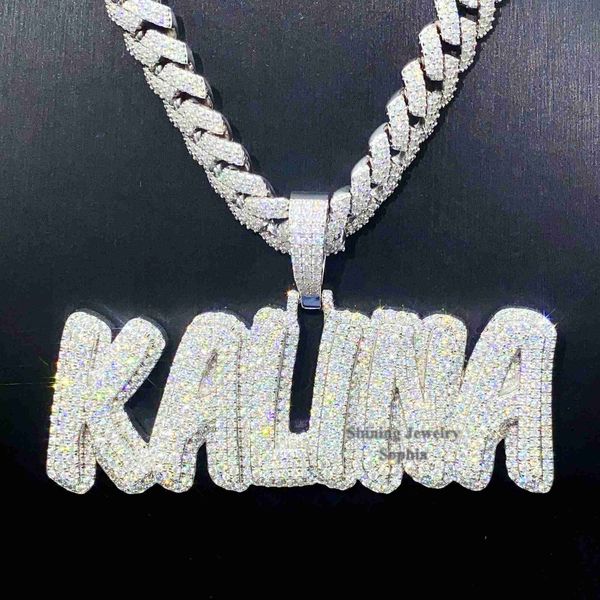 custom iced out cuban chain white gold real s925 sterling silver vvs lab diamond moissanite necklace letter pendant
custom iced out cuban chain white gold real s925 sterling silver vvs lab diamond moissanite necklace letter pendant