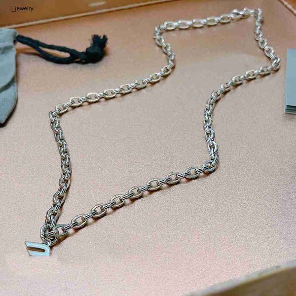 necklace for women and men fashion old processing jewelry letter shaped pendant necklace including brand box couple gift, Silver 
necklace for women and men fashion old processing jewelry letter shaped pendant necklace including brand box couple gift, Silver