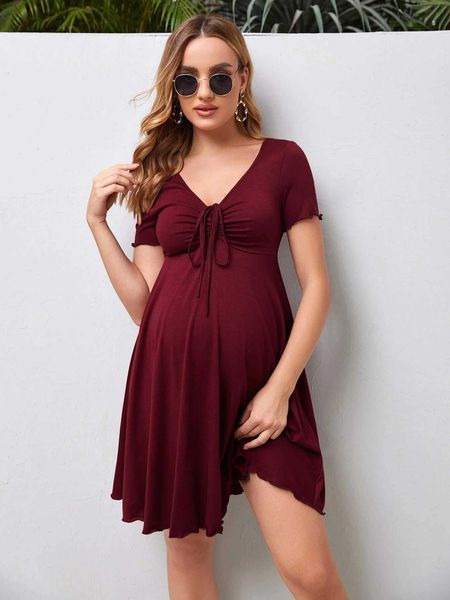 maternity drawstring dress maternity clothes summer casual pregnant women short sleeve v-neck dress vestidos pregnancy clothing, White
maternity drawstring dress maternity clothes summer casual pregnant women short sleeve v-neck dress vestidos pregnancy clothing, White