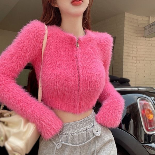 women's sweaters coat women's sweater knitted cardigan plush off shoulder short style gentleness mink solid color zipper design 23, White;black
women's sweaters coat women's sweater knitted cardigan plush off shoulder short style gentleness mink solid color zipper design 23, White;black