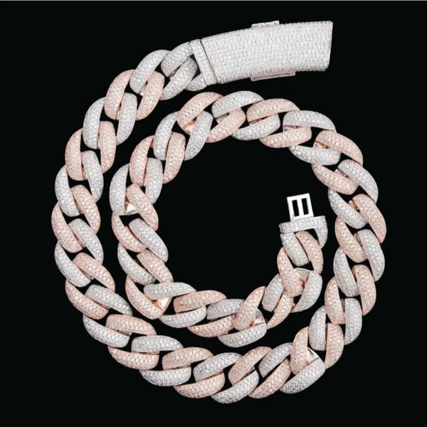 custom fashion 20mm 2 tone gold cuban chain round vvs moissanite diamond with long box clasp cuban miami link chain, Silver
custom fashion 20mm 2 tone gold cuban chain round vvs moissanite diamond with long box clasp cuban miami link chain, Silver