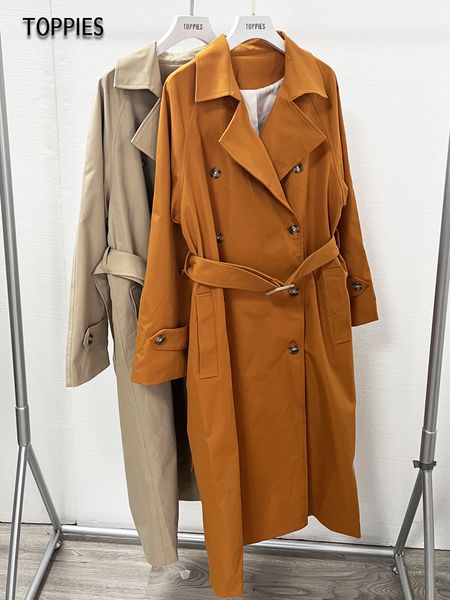 women's trench coats ies spring coat women waterproof windbreaker double breated long with belt outwear female streetwear 230812, Tan;black
women's trench coats ies spring coat women waterproof windbreaker double breated long with belt outwear female streetwear 230812, Tan;black