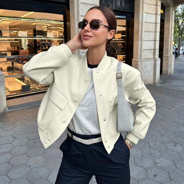 women's two piece pants suninheart 2023 women solid bomber jacket sets autumn long sleeve coats and half shorts set streetwear female c, White
women's two piece pants suninheart 2023 women solid bomber jacket sets autumn long sleeve coats and half shorts set streetwear female c, White