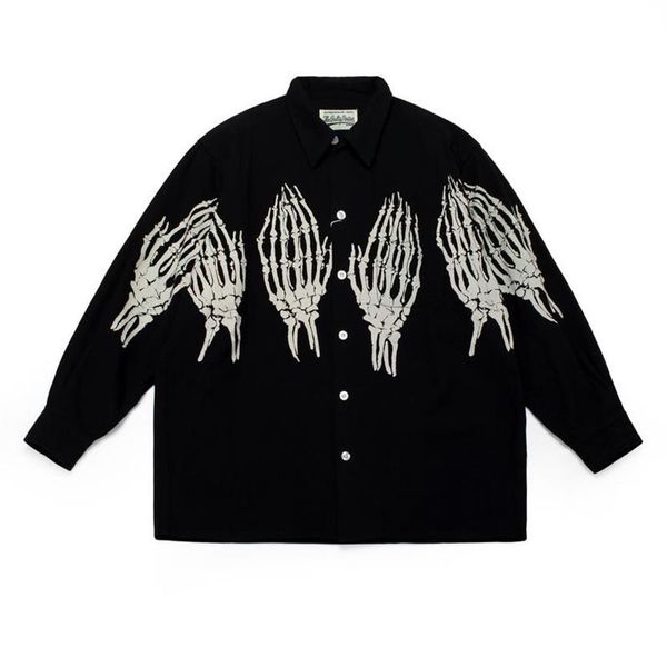 men's casual shirts 2022 men luxurious wacko maria jean skull hand fashion cotton shirt high pocket long-sleeves s 2xl #a222271c, White;black
men's casual shirts 2022 men luxurious wacko maria jean skull hand fashion cotton shirt high pocket long-sleeves s 2xl #a222271c, White;black