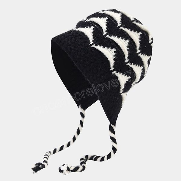 japanese harajuku beanie hat for women girls black white knitted hat autumn and winter warm striped knitted wool cap, Blue;gray
japanese harajuku beanie hat for women girls black white knitted hat autumn and winter warm striped knitted wool cap, Blue;gray
