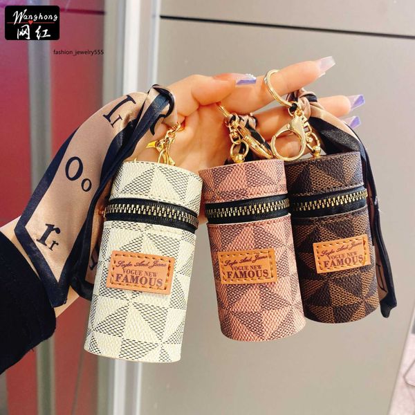 keychains lanyards luxury leather bucket lipstick bag silk scarf keychain exquisite personalized storage bag pendant women accessories keyri, Silver
keychains lanyards luxury leather bucket lipstick bag silk scarf keychain exquisite personalized storage bag pendant women accessories keyri, Silver