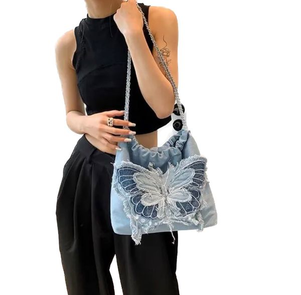 2023 new bowknot popular denim chain backpack simple embroidery wandering denim handbag niche designers women's large capacity small ch
2023 new bowknot popular denim chain backpack simple embroidery wandering denim handbag niche designers women's large capacity small ch