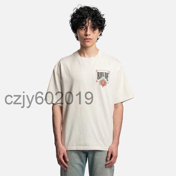 small fashion brand rhude card tee letter card printing american high street short sleeve t-shirtjni3, White;black
small fashion brand rhude card tee letter card printing american high street short sleeve t-shirtjni3, White;black