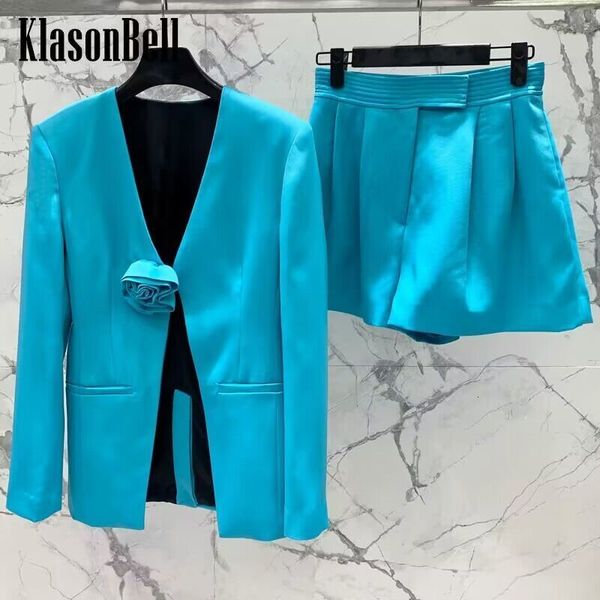 women's two piece pants 48 klasonbell elegant flower decoration vneck single button collect waist split blazer or pleated skirt shorts, White
women's two piece pants 48 klasonbell elegant flower decoration vneck single button collect waist split blazer or pleated skirt shorts, White
