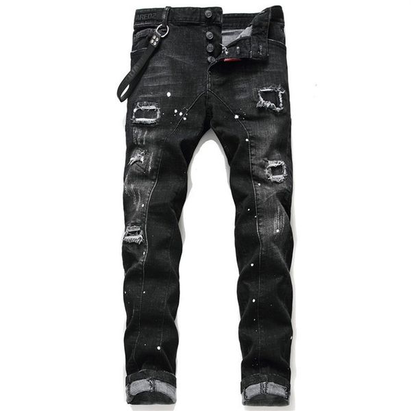 new mens badge rips stretch black jeans fashion designer slim fit washed motocycle denim pants panelled hip hop trousers2553
new mens badge rips stretch black jeans fashion designer slim fit washed motocycle denim pants panelled hip hop trousers2553