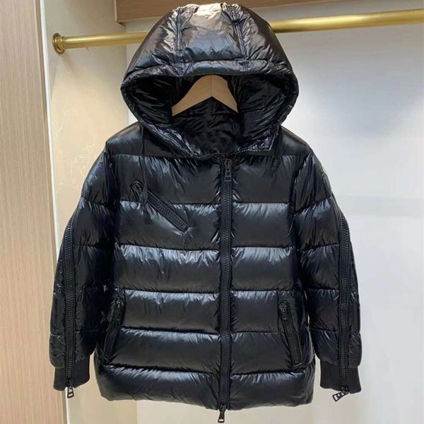 m family 23 fashion brand men's and women's classic colorful bar hooded zipper thickened warm glossy down coat, Black
m family 23 fashion brand men's and women's classic colorful bar hooded zipper thickened warm glossy down coat, Black