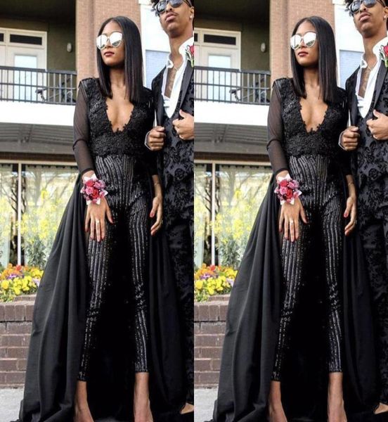 2019 black jumpsuits prom dress long sleeves pageant holidays graduation wear evening party gown custom made plus size3547050
2019 black jumpsuits prom dress long sleeves pageant holidays graduation wear evening party gown custom made plus size3547050