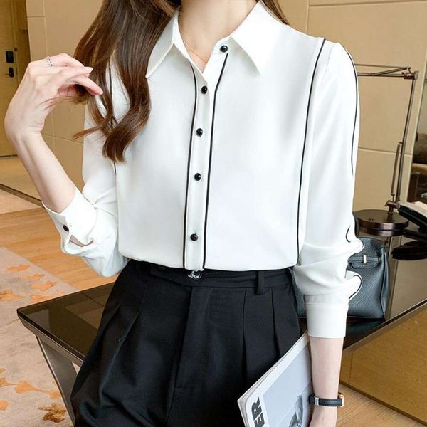 professional white shirt for women with a sense of design small market autumn womens long sleeved chiffon top
professional white shirt for women with a sense of design small market autumn womens long sleeved chiffon top