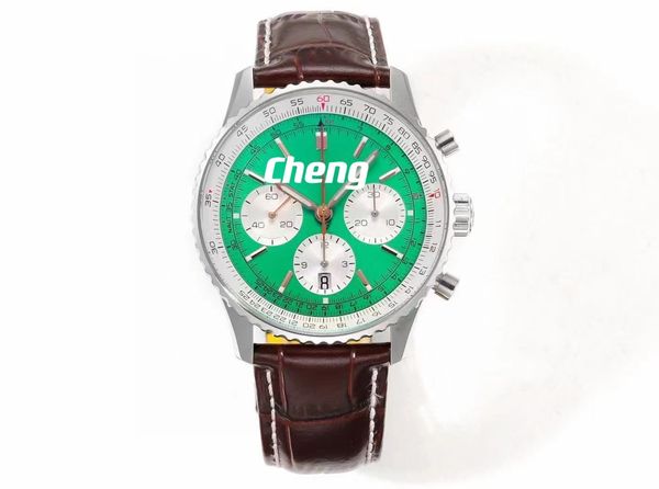 bls factory 2023 new 43mm men's multi-functional chronograph b01 automatic mechanical movement cowhide strap montre de luxe wristwatch, Slivery;brown
bls factory 2023 new 43mm men's multi-functional chronograph b01 automatic mechanical movement cowhide strap montre de luxe wristwatch, Slivery;brown