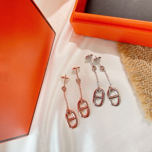 luxury dangle earrings brand round pig nose designer v gold bucket cross charm long chain tassel drop earrings for women with box party gift, Silver
luxury dangle earrings brand round pig nose designer v gold bucket cross charm long chain tassel drop earrings for women with box party gift, Silver