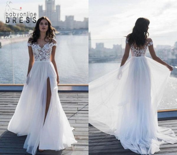 summer beach bohemian lace chiffon wedding dresses a line cap sleeve lace appliques split long boho wedding gowns plus size cp5740276, White
summer beach bohemian lace chiffon wedding dresses a line cap sleeve lace appliques split long boho wedding gowns plus size cp5740276, White