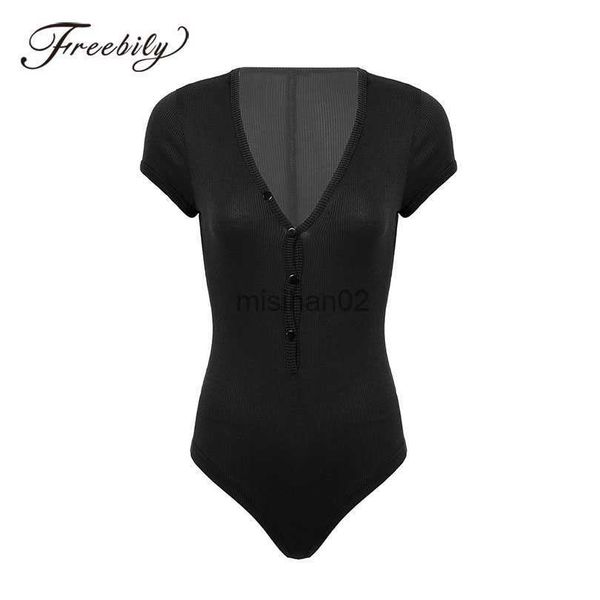 women's jumpsuits rompers oversize xxl women deep v neck button short sleeve bodysuit solid stretchy bodycon rompers jumpsuits casual, Black;white
women's jumpsuits rompers oversize xxl women deep v neck button short sleeve bodysuit solid stretchy bodycon rompers jumpsuits casual, Black;white