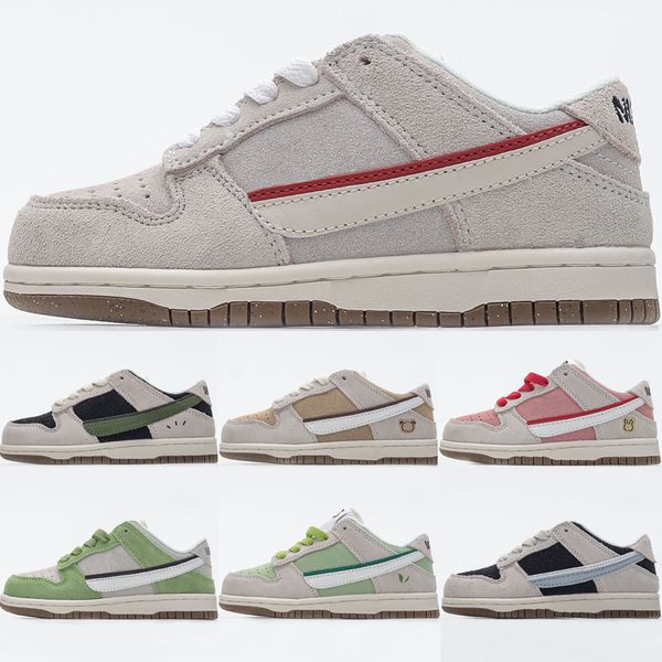 low kids running shoes designer leather breathable dark green wheat color light pink coconut green boys girls outdoor sneakers size 24-37, Black
low kids running shoes designer leather breathable dark green wheat color light pink coconut green boys girls outdoor sneakers size 24-37, Black